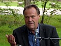 Austrian writer, musician and moderator Michael Köhlmeier (* 1949) at the Erlanger Poetenfest 2013.