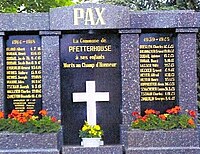 War Memorial at Pfetterhouse- The last along the Western Front.