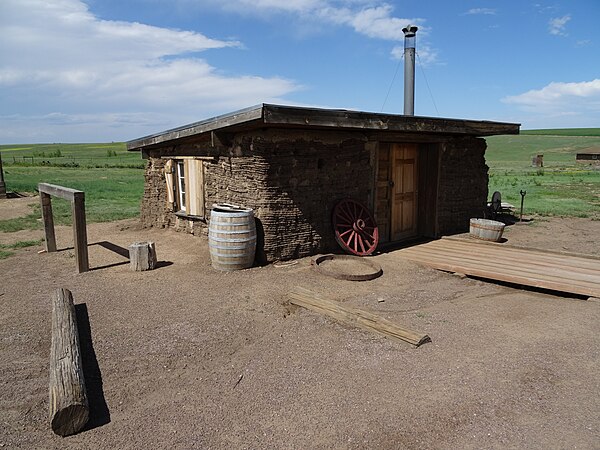 Sod house at the Plains Conservation Center