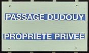 Plaque Passage Dudouy - Paris XI (FR75) - 2021-06-20 - 1.jpg