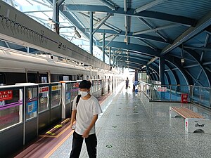 3号线往保税区站站台（2022年7月）
