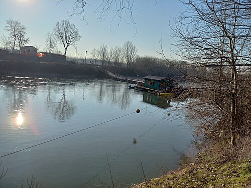 Po river in Marcaria,Viadana,Mantova