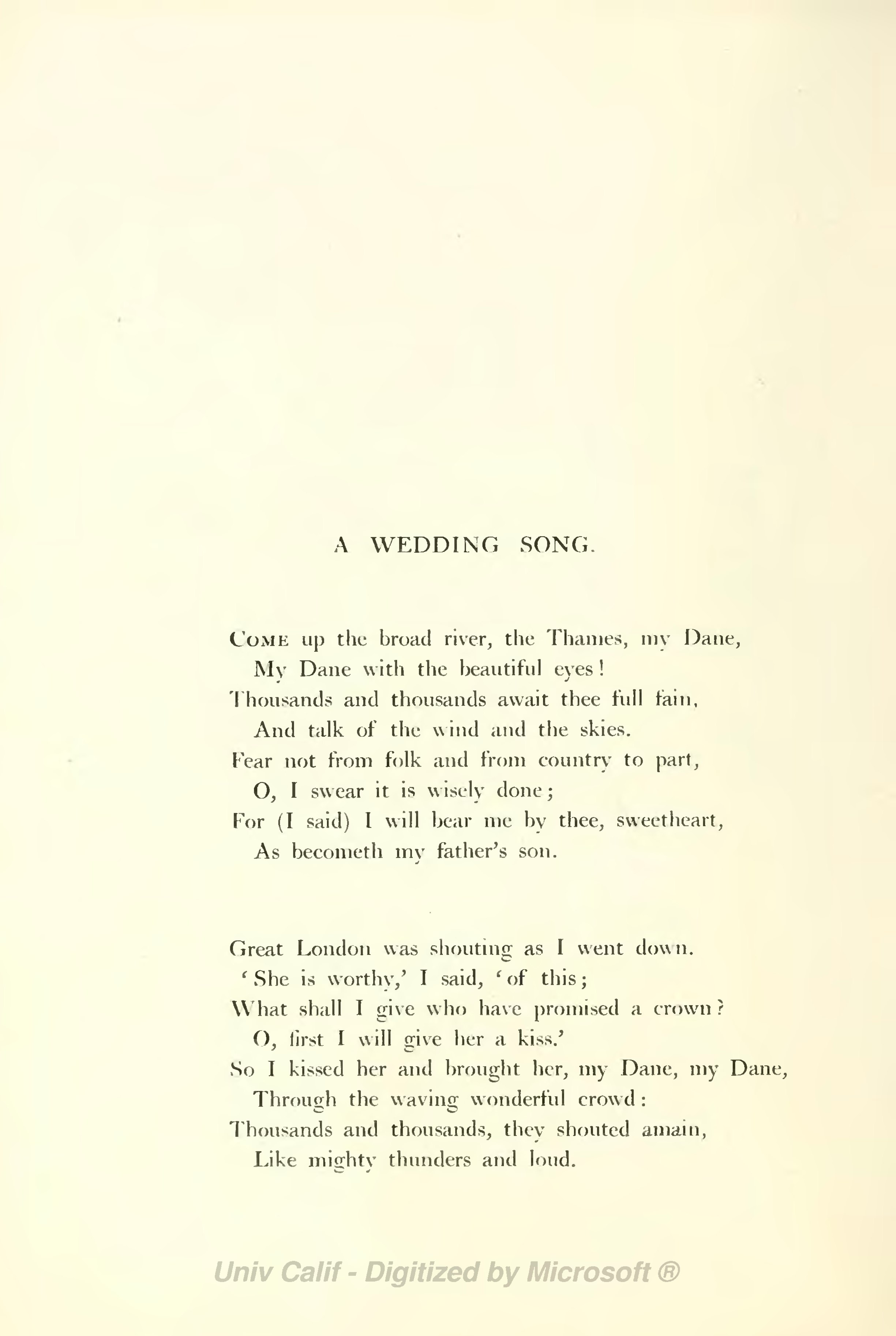 A Wedding Song - A Wedding Song Poem by Jean Ingelow