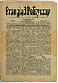 Front page of the Przegląd Polityczny magazine, 28 May 1904