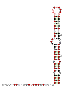 Flavi_ISFV_CRE Secondary structure taken from the Rfam database. Family RF03545