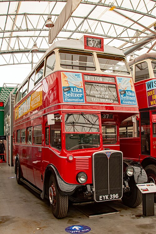 RT1, AEC Regent III prototype, in the London Bus Museum