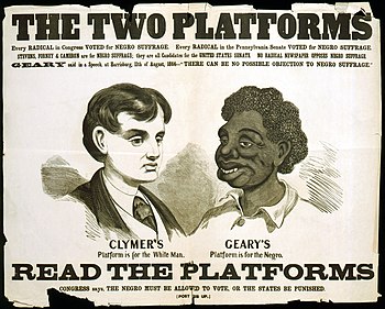 Opposition poster for the 1866 election. Geary...