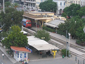 Ο σιδηροδρομικός σταθμός της Πάτρας.