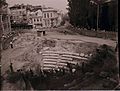 Dobová fotografia zachycujúca odkrývanie antického štadiónu v Plovdive v roku 1976