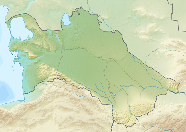 Гарабіль — Гуррукбіль — Довлетабад. Карта розташування: Туркменістан