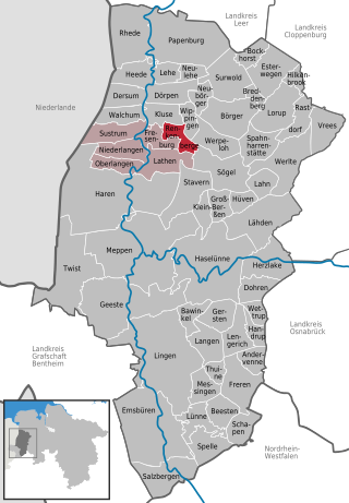 Poziția  Renkenberge pe harta districtului Emsland