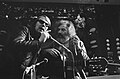 Theo Ordeman en Georges Moustaki tijdens repetities voor het Grand Gala du Disque Populaire 1974