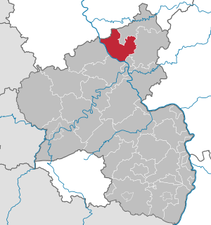 Li position de Subdistrict Neuwied in Rheinland-Palatinia