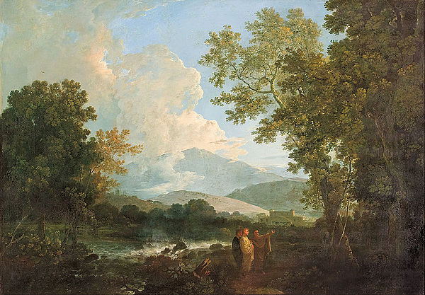 Cicero with his friend Atticus and brother Quintus, at his villa at Arpinum. (Richard Wilson, c. 1771)