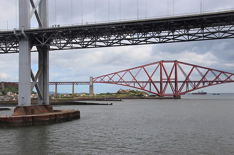 File:Road and rail crossing the River Forth - geograph.org.uk - 4668491.jpg