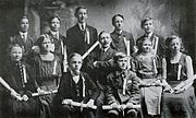 The 1910 graduating class of Roseland Christian School's 104th Street building with Jan Bovenkerk, former principal and teacher Roseland Christian School 1910 Graduating Class.jpg