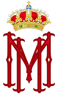 Royal Monogram of Queen Mercedes of Spain.svg