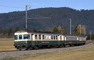 Pendeltog med BDe 4/4 58 mellom Biberbrugg og Altmatt