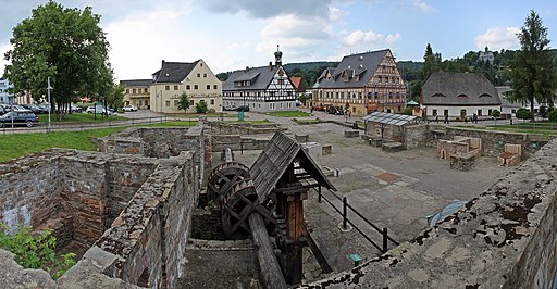 Saigerhtte Olbernhau-Grnthal - Lange Htte, Alte Faktorei, Httenschnke, Haus des Anrichters, Schichtmeisterhaus (01-2)