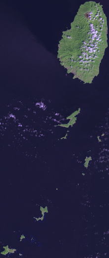 An enlargeable satellite image of Saint Vincent and the Grenadines Saint Vincent and the Grenadines OnEarth WMS.png