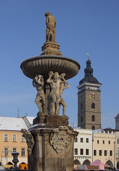 File:Samsonova kašna a Černá věž, České Budějovice (Budweis).jpg