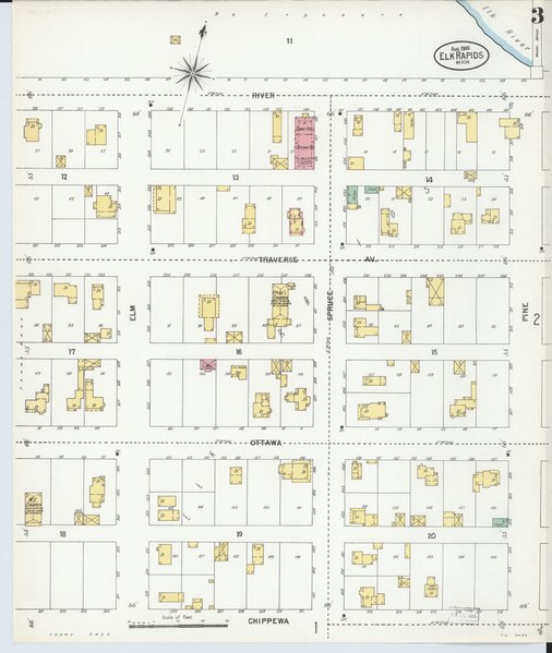 File:Sanborn Fire Insurance Map from Elk Rapids, Antrim County, Michigan. LOC sanborn03997 002-3.tif