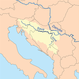 Map of the Sava watershed