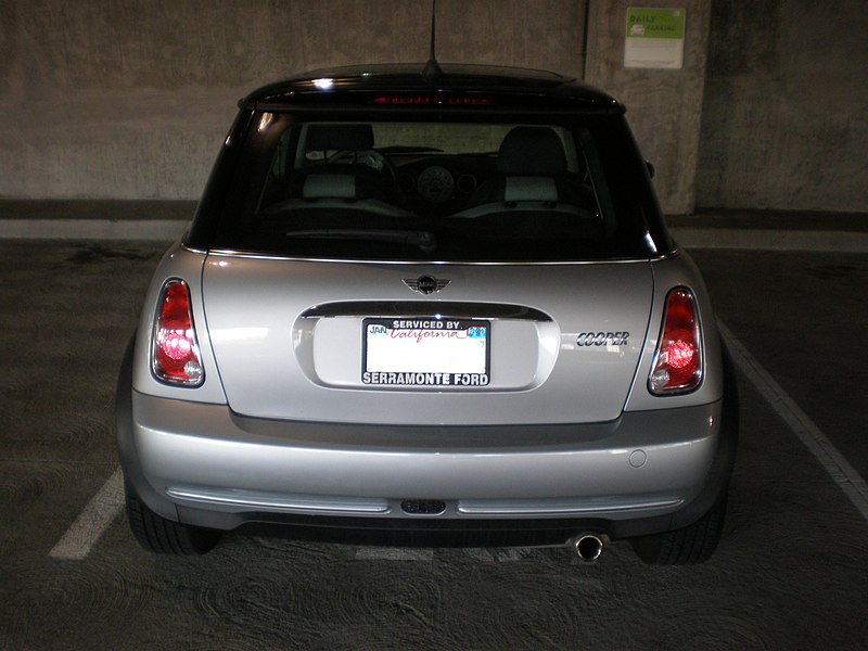 File:Silver Mini Cooper rear.JPG