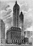 Ritning av Singer Building.