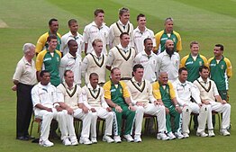 The South African touring cricket team at The Oval, 4th Test, 7-11 August 2008 South African Cricket team 2008.jpg