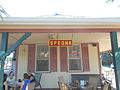 Imitation Pennsylvania Railroad-era sign at the Speonk (LIRR station) Trackside Café. Still seeking a good shot of the railroad signal from the parking lot.