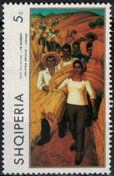 File:Stamp of Albania - 1970 - Colnect 325301 - Bringing in the Harvest by Isuf Sulovari.jpeg