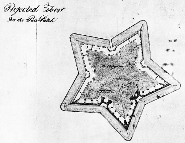 The star fort version of Fort Delaware. Army Corps of Engineers.