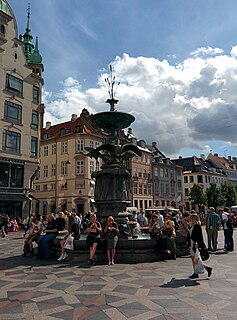 <span class="mw-page-title-main">Stork Fountain</span> Historic landmark in Copenhagen, Denmark