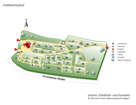 Stuttgart Ostfilderfriedhof Uebersichtskarte