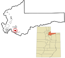 Summit County Utah incorporato e aree non incorporate Kamas evidenziato.svg