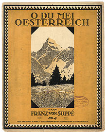 Franz von Suppès: O du mei Oesterreich. Notentitelblatt um 1880