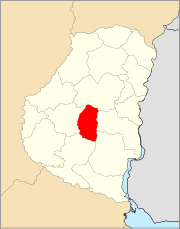 Location of Tala Department within Entre Ríos Province