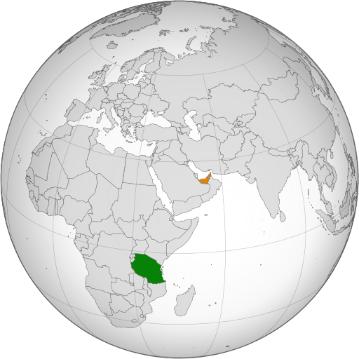 File:Tanzania United Arab Emirates locator (orthographic projection).svg