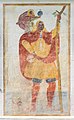 English: Painting of Saint Christopher at the south wall Deutsch: Christophorus-Fresko an der Südwand