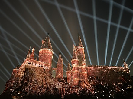 The park's "Nighttime Lights at Hogwarts Castle" projection show
