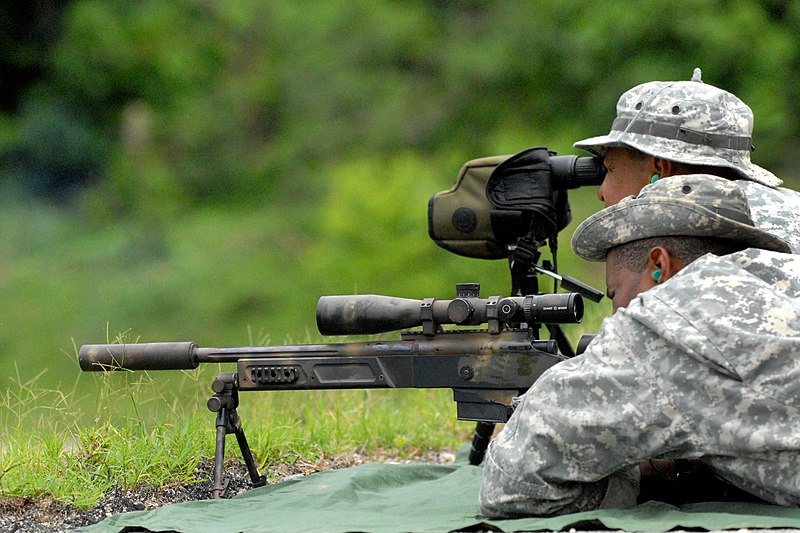 File:The Trinidad and Tobago Special Operations Sniper Team display their skills at Fuerzas Comando 2011.jpg