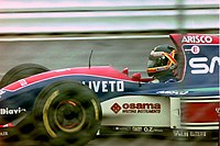 Thierry Boutsen im Jordan 193 beim Großen Preis von Großbritannien 1993