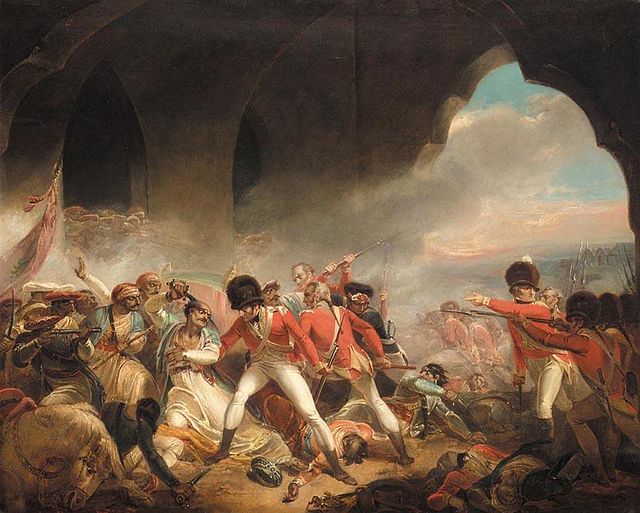 The Last Effort and Fall of Tipu Sultan by Henry Singleton, c. 1800. After the defeat of Tipu Sultan of Mysore, most of South India was now either und