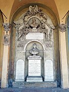 Monumento a Gandolfi atribuido a Putti, tumba familiar de los pintores Demócrito, Mauro y Gaetano Gandolfi