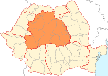 Τοποθεσία της περιοχής στην Ρουμανία.