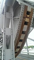 Tread on the edge of one of the rolls on the Sturgeon Bay Bridge, Door County, Wisconsin.jpg