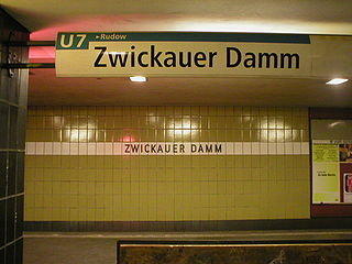 <span class="mw-page-title-main">Zwickauer Damm (Berlin U-Bahn)</span> Station of the Berlin U-Bahn