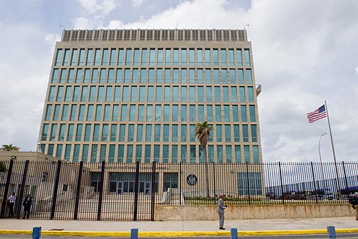 U.S. Flag Flaps Outside U.S. Embassy in Havana, Cuba (25998479275)