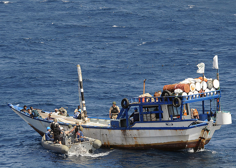 File:U.S. Sailors assigned to the guided-missile cruiser USS Vella Gulf (CG 72) provide aid to fishermen aboard a dhow in the Gulf of Oman Feb. 7, 2009 090207-N-RT317-056.jpg